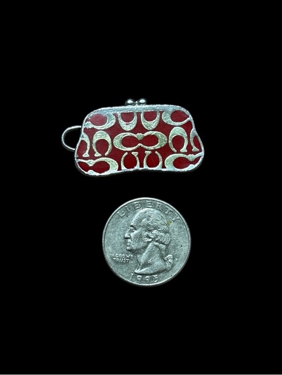 Coach Accessories - Coach Red Enamel Purse Charm